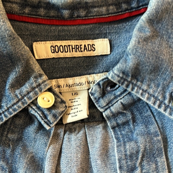 Denim flannel button down - Picture 2 of 2